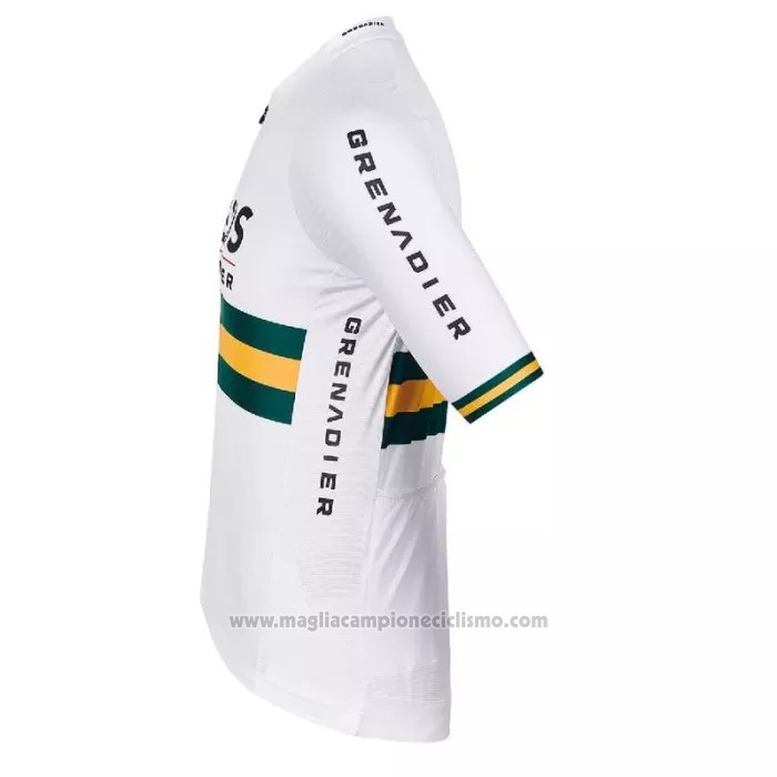 2022 Abbigliamento Ciclismo Ineos Grenadiers Campione Australia Manica Corta e Salopette